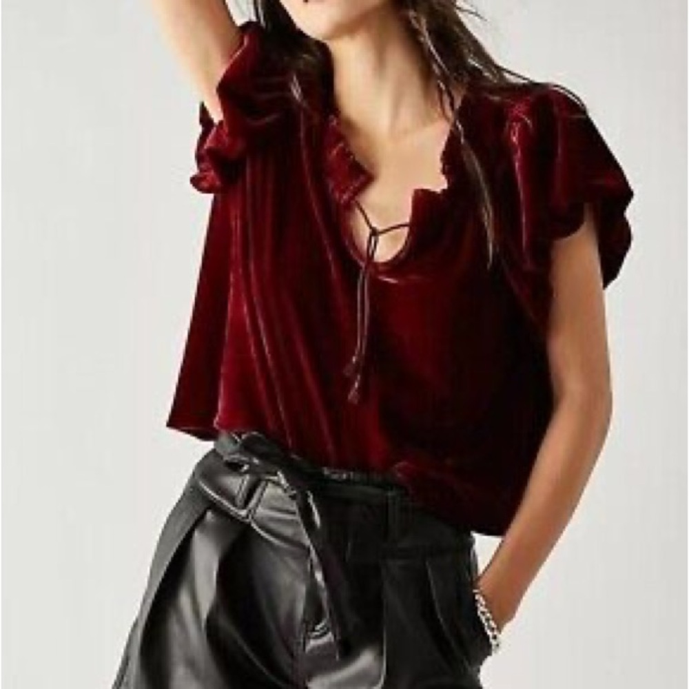 Free People Velvet Top